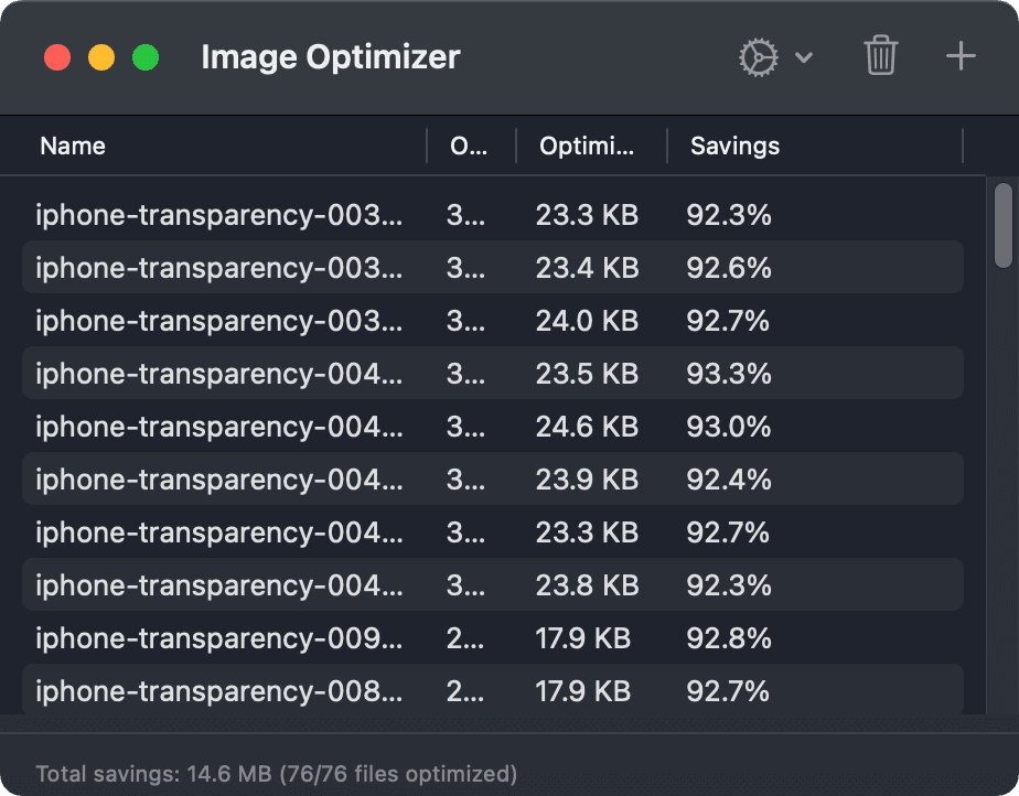 Image Optimizer App Screenshot