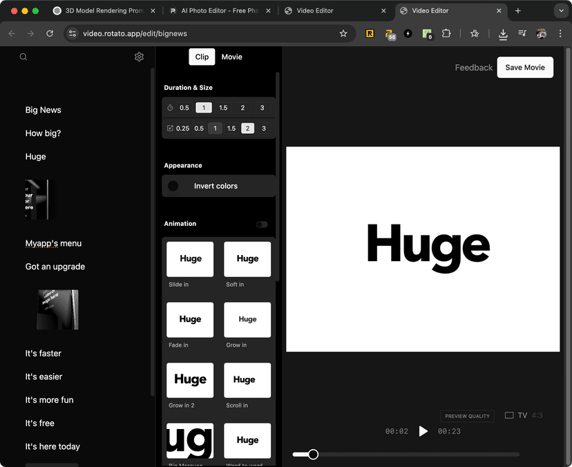 Rotato Video Creator