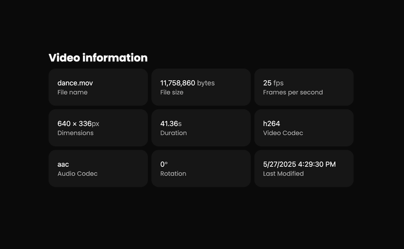 Video Info